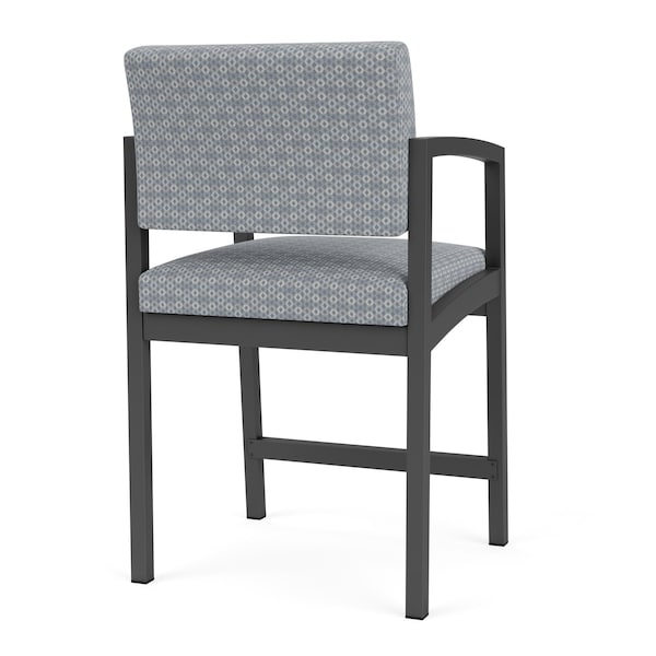 Lenox Steel Hip Chair Metal Frame, Charcoal, RS Fog Upholstery